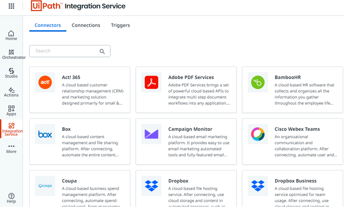 UiPath – Integration Service / Connectors