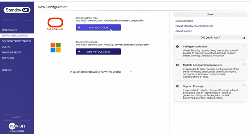 Dbvisit Standby MultiPlatform(Standy MP) 是資料庫災難復原的最適工具，Oracle Standard Edition及 Microsoft SQL Server資料庫適用